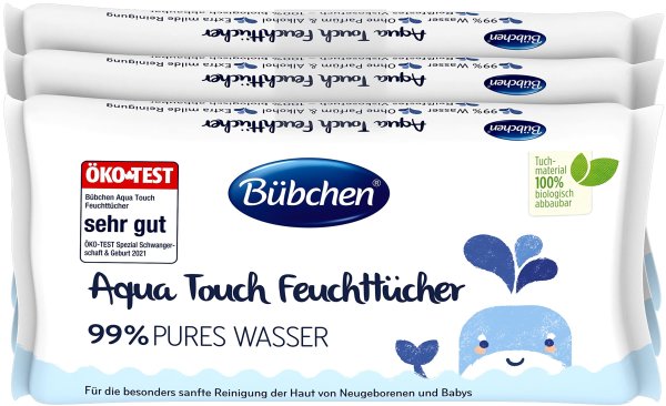 Bübchen Aqua Touch Feuchttücher 3er Pack